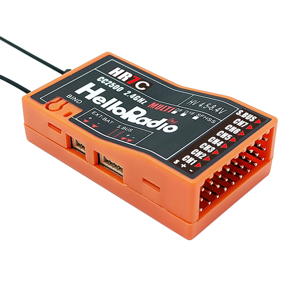 HelloRadioSky HR7C CC2500 2.4GHz 8CH D8/D16/SFHSS PWM Receiver for Fixed Wing RC Airplane