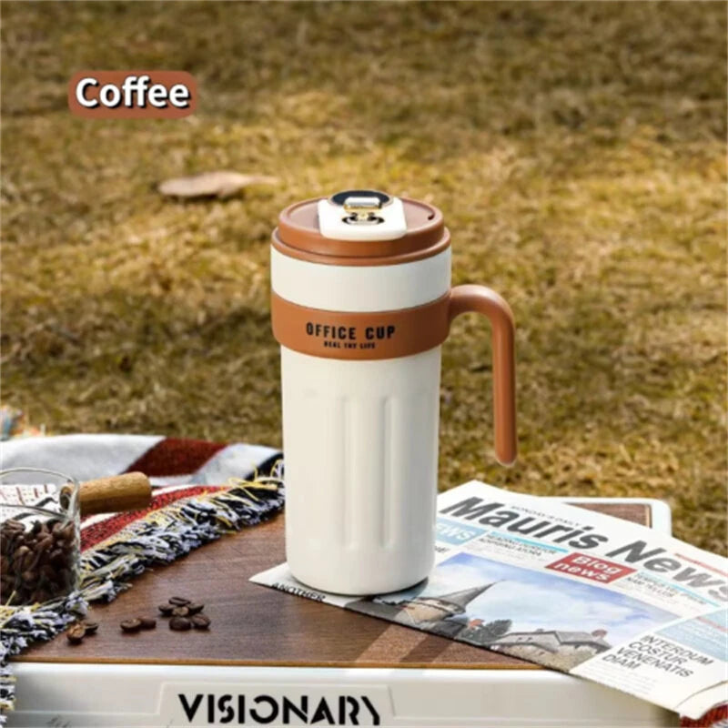 IPRee 650ml Stainless Steel Insulation Cup with Handle Smart Coffee Cup LED Temperature Display Portable Cute Water Bottle for Car