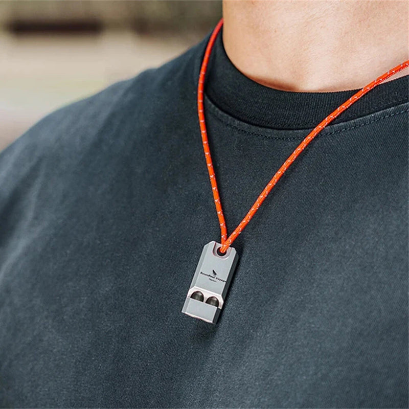 Boundless Voyage Titanium Whistle Ultralight Titanium Emergency Whistle Outdoor Survival Camping Hiking Exploring Tools Ti9021O