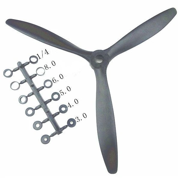 QTmodel 1170 11x7 inch Efficient 3 Leaf Blade Propeller for Petro Electric RC Models Airplane
