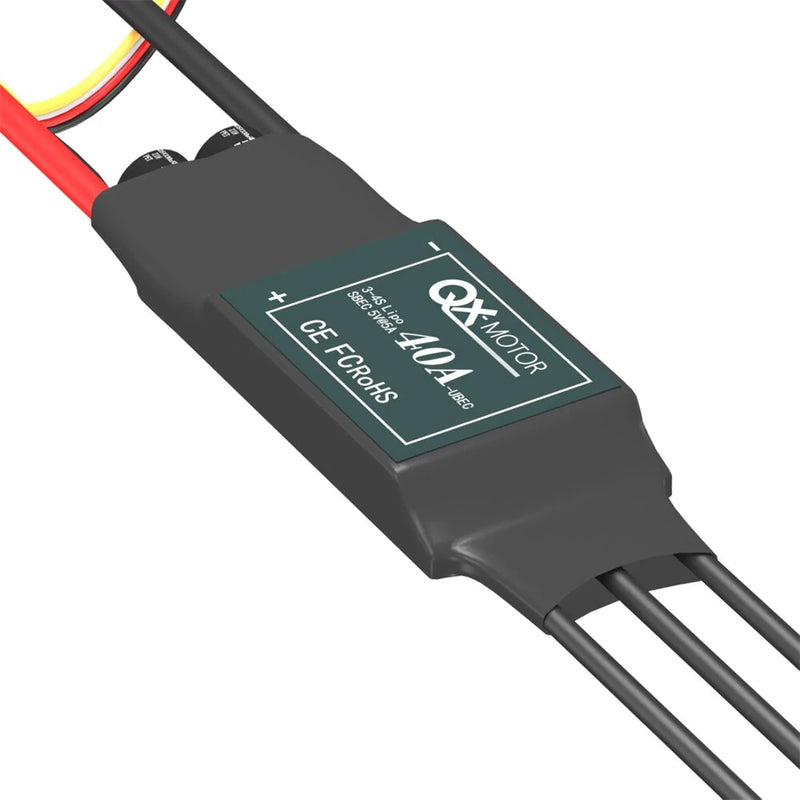 QX-Motor 40A Brushless ESC 2-6S No BEC / 3-4S With 5V 5A BEC for RC Airplane Fixed Wing