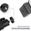 YG300 360 Gimbal Rotary Projector Stand Bracket 180mm Height 92g Lightweight Alloy ABS Projector Stand 90 Tilt Quick Lock Universal Mount for Camera Phone Webcam