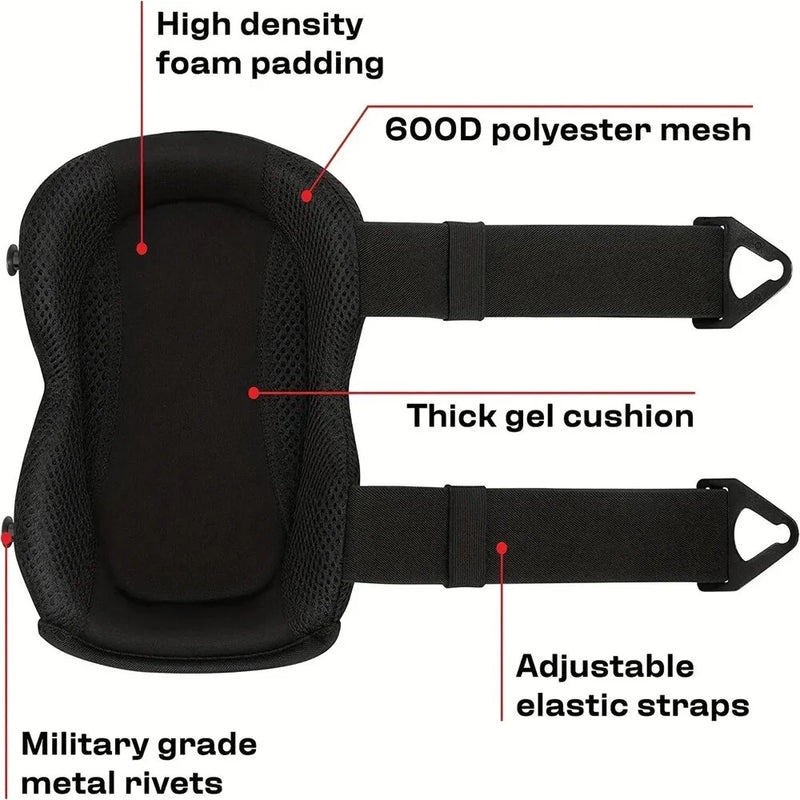 1 Pair Of Professional Knee Pads with Thick Gel Pads Double Straps Adjustable Clips  Protective Knee Pads for Home Working Gardening Construction