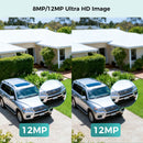 Hiseeu 8MP/12MP PoE IP Camera Human Detect Night Vision Two-way Audio Support ONVIF 2.0 IP67 Waterproof Outdoors Security CCTV Cameras