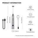 MHW-3BOMBER Electric Milk Frother Handheld Milk Foam Maker 304 Stainless Steel Handheld Egg Foamer Whisk for Home Kitchen