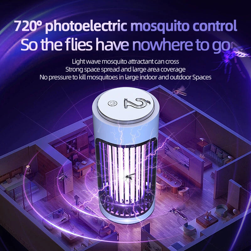 Rechargeable Photocatalyst Electric Mosquito Killer Lamp Household Mosquito Repellent Desktop Wall-Mounted Dual-Purpose
