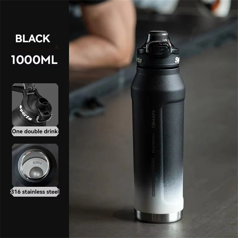IPRee 1L Thermos Water Bottle 316 Stainless Steel Vacuum Flas Tumbler Coffee Cup Insulated Hot Tea And Cold Water Bottle Thermal Drink