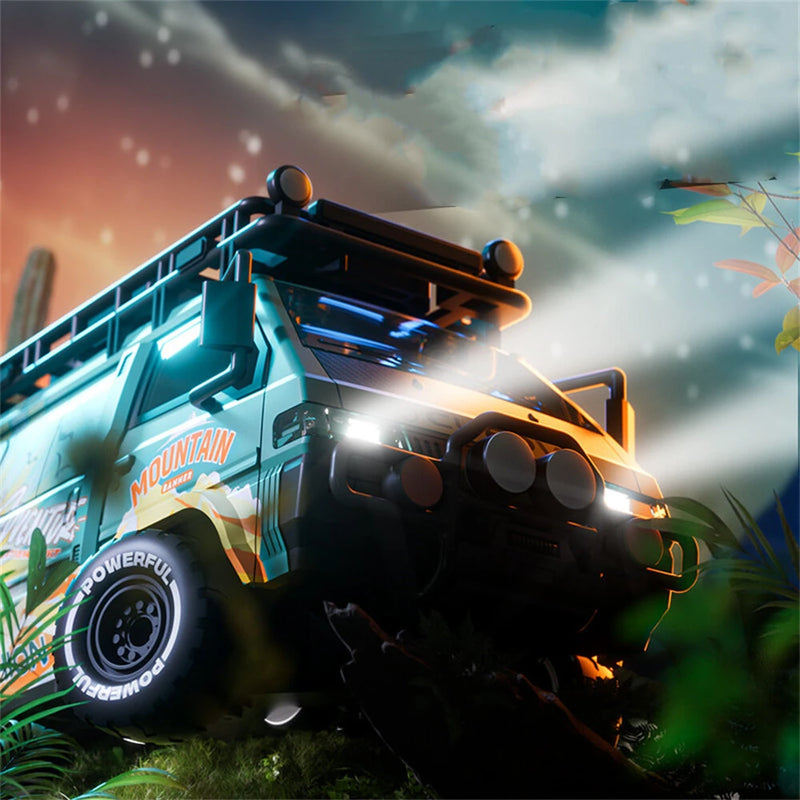 DLK 585-132 RTR 1/24 2.4G 4WD RC Car Sport Mini Bus Drift Off-Road Simulation Camping Van LED Light High Speed Remote Control Racing Micro Vehicles Model Adventure Toys