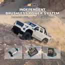 FMS FCX18S GMC Sierra 2019 RTR 1/18 2.4G 4WD Brushless RC Car Officially Licensed Two Speed Metal Frame Gear Portal Axles Oil Shocks LED Light Pickup Off-Road Climbing Truck Vehicles Models Toys