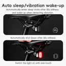 ROCKBROS Smart Bicycle Brake Sensing Taillight 12 Light Modes Vibration Sync Feedback IPX6 Waterproof USB Rechargeable Safe Rear Light for MTB Road Bike Cycling