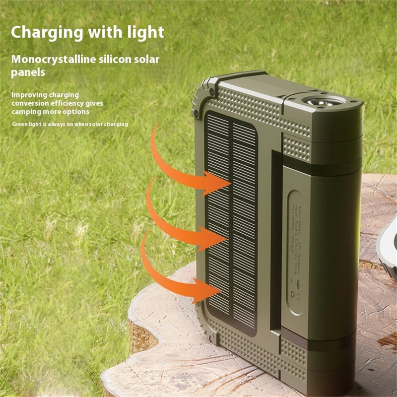 IPRee Outdoor Solar Charging 2000LM Emergency Light Long 5000mAh Battery Life, USB Charging Portable And Long-Lasting Illumination For Outdoor Folding Camping Tent Lights
