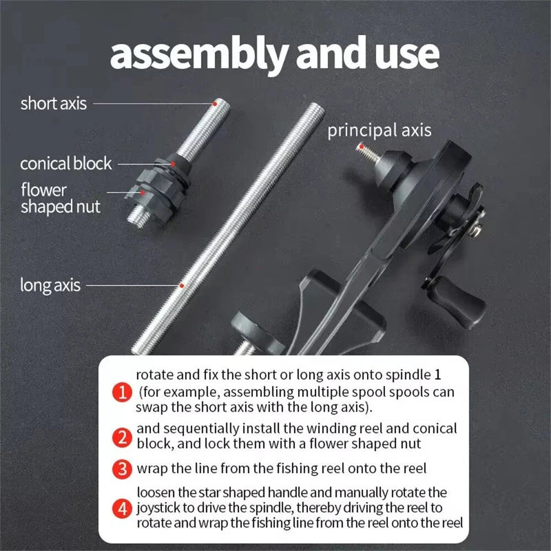 ZANLURE Fishing Reel Speed Ratio Winder Lightweight Labor-saving Antirust Spooler Line Winder Spinning Baitcasting Reel Fishing Tool