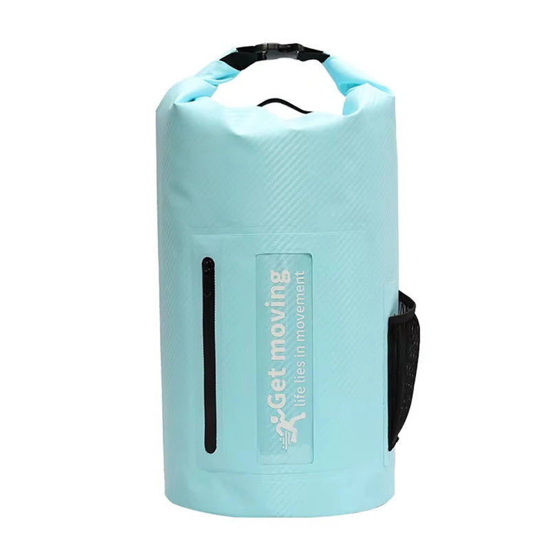 WaveRite 10L/20L Carbon Fiber Waterproof Dry Bag Pack Sack Hand-Held Bucket Bag, Waterproof Bag, Beach Drifting Swimming Bag, Outdoor Backpack