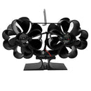 12 Blades Fireplace Fan Heat Powered Stove Eco-Friendly Fan Wood Burn Fan Portable Heater Efficient Oven Fan No Electricity