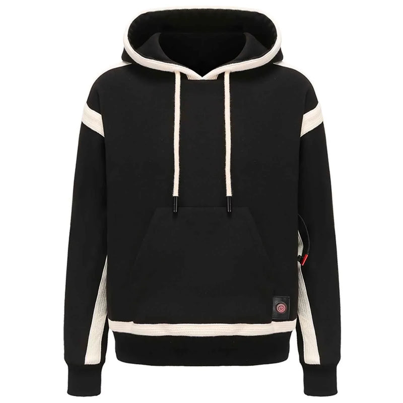 TENGOO HS-09 Smart Heated Sweatshirt 9 Heating Areas Quick Heating USB Rechargeable Windproof Washable Safety Fashion Oversize Hoodie Jacket for Winter Outdoors Keep Warm