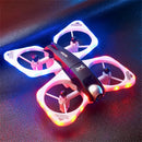 PJC S3 WiFi FPV with Dual Camera Optical Flow Hover Colorful Running LED Lights Circle Protection 2.4G 4CH 6-Axis Remote Control Kids Gifts RC Toys Drone Quadcopter RTF