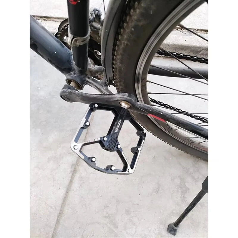 MEROCA DU 3 Bearing Bicycle Pedal Aluminum Alloy Anti-slip Widened Lightweight Labor-saving Bike Pedal for MTB Road Cycling