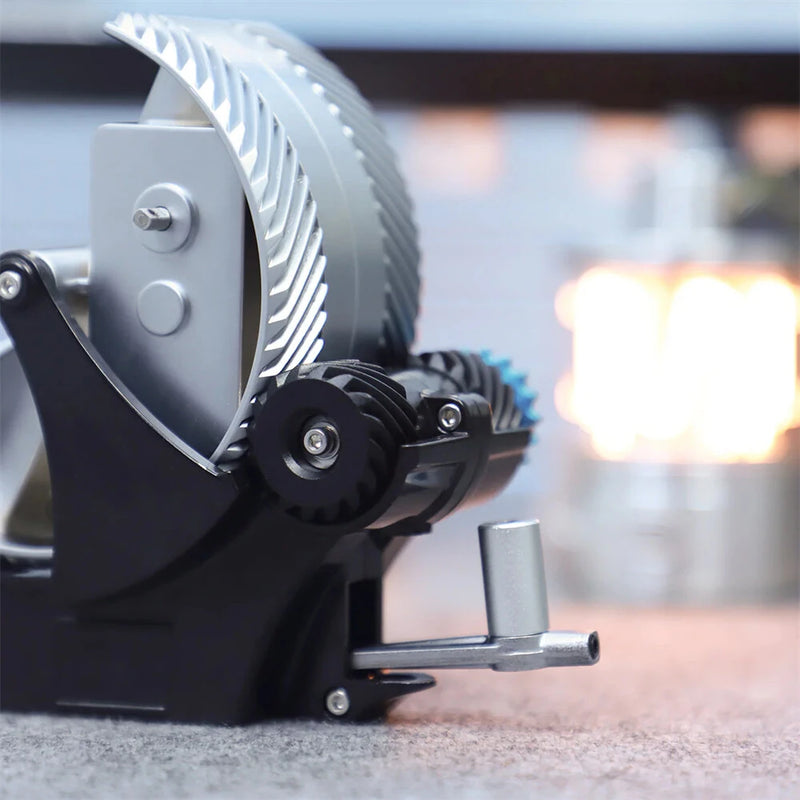 NIKOLATOY Alloy Mechanical Multifunctional Rechargeable Mobile Phone Holder Hand Crank Generator Desktop Ornament Science Discovery Toys Gifts