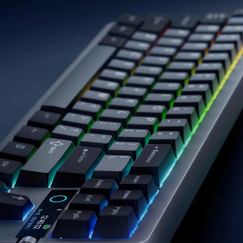 Xiaomi MK71 Pro Tri-mode Mechanical Keyboard with LCD Display  Metal Knob 71 keys Gasket Structure Hot Swappable RGB 7800mAh 2.4G/bluetooth/Wired Gaming Keyboard
