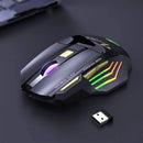 Wireless Gaming Mouse USB IMICE GW-X7 3200DPI Wired/Dual Mode BT+2.4G Rechargeable 7 Keys Silent Mouse 7-color Breathing LED