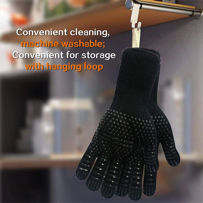 Heat Resistant BBQ Gloves Multi-purpose Grilling Gloves 1472 F Heat Resistant Grilling Gloves Grilling Set for Grilling Baking