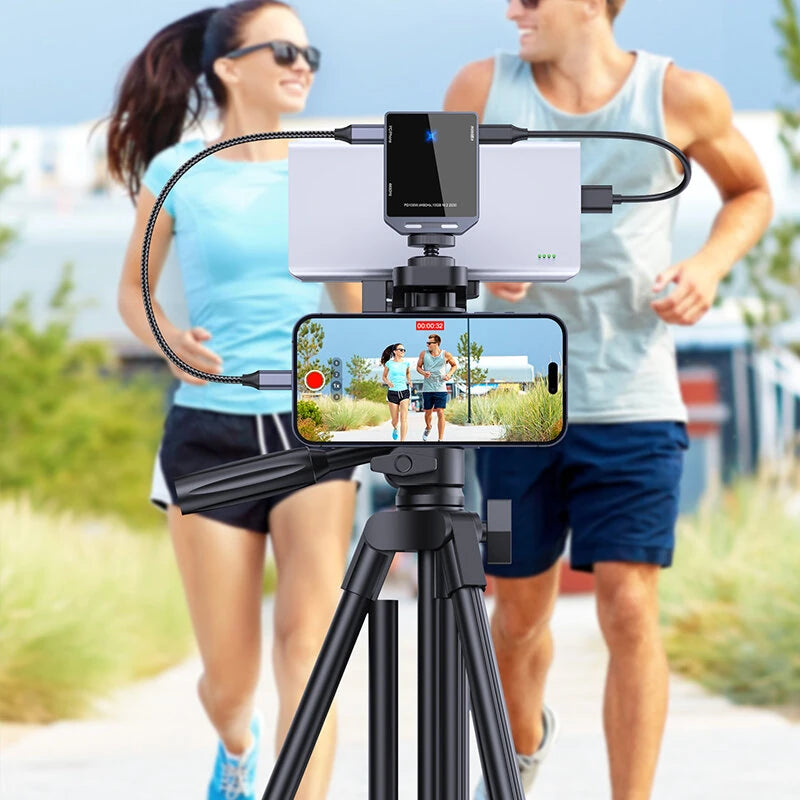 M.2 NVMe SATA 2230 SSD Enclosure Dual Protocol USB 3.2 Gen2 10Gbps 4K HD PD 100W Fast Charging Mobile Hard Drive Case for iPhone 16 Pro 15 14 13 Pro Max