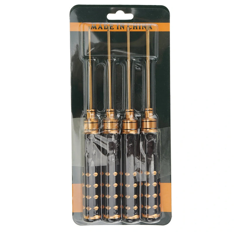 4Pcs 1.5/2.0/2.5/3.0mm Titanium Alloy Hex Screwdriver Tool Kit for RC FPV Drone