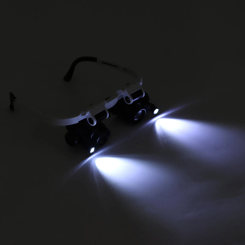 Headband Head-Mounted Repair LED Lamp Light Magnifying Glass Magnifier Loupe