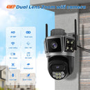 2K 4MP Wireless Security Camera Dual-Band WiFi Outdoor Surveillance with IR Color Night Vision IP66 Weatherproof Auto Tracking Two-Way Audio Monitor
