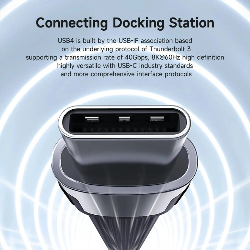 Hagibis USB4 Data Cable 40Gbps USB C to C Short Cable PD 240W 8K 60Hz for TB3/4 15 Pro Max SSD Power Bank