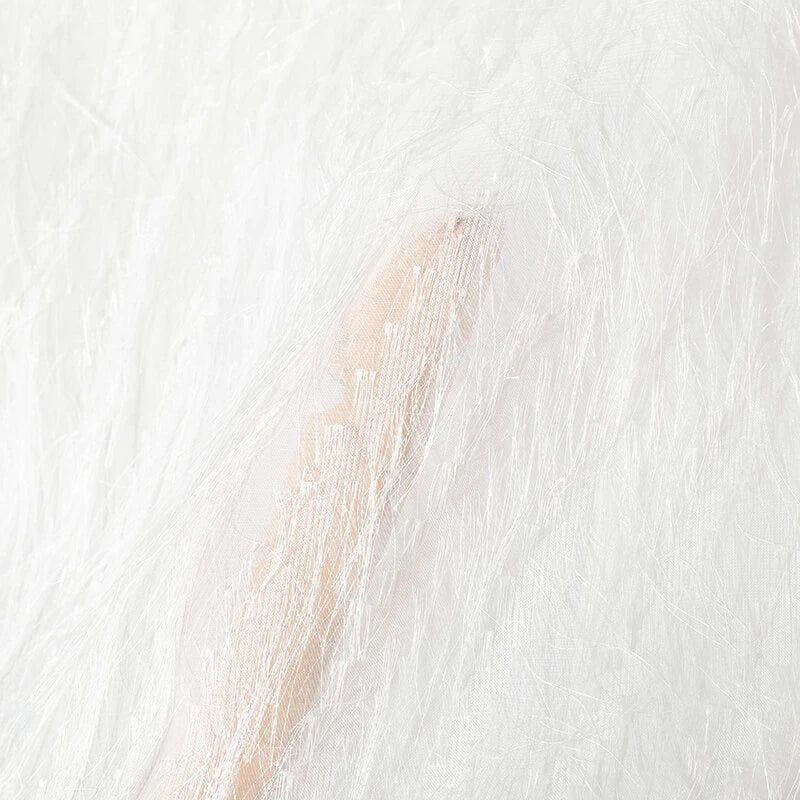 INCERUN Mens Shirts Fringed Chiffon White Shirt V-neck Lapel Short Sleeve Shirt Solid Color Men Clothing