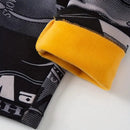 TENGOO Men's Thermal Set, Long Johns Set, 2 Pcs Letter Print Compression Thermal Base Layer Set, Moisture Wicking & Breathable Basic Long Sleeve & Leggings Men Warm Underwear Set, Men's thermal clothing For Outdoor Skiing Running