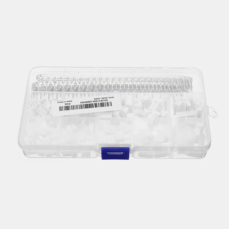 460pcs JST-XH 2.54mm 2/3/4/5/6Pin Connector Male/Female Wire Terminal Block Kit
