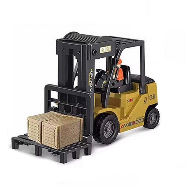 1/24 QH207-1D Forklift Electric RC Car Crane Vehicles Model w/ Sound and Light Spray Children Toys