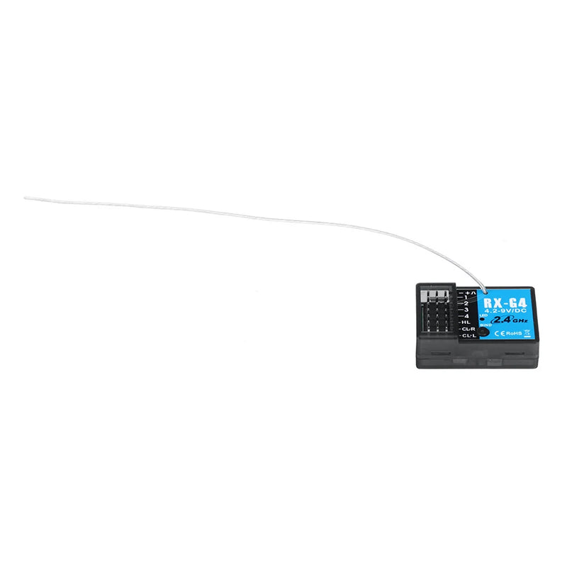 FLYUEACE T-6819A 2.4GHz 4CH Transmitter with RX-G4 Light Control Mini Receiver for RC Car Boat Tank Models