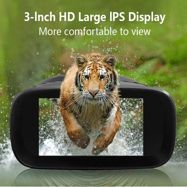 Binoculars Camera Infrared Night Vision 2.5K 8X Optical Zoom 3'' IPS Screen Infrared Illuminator Digital Zoom for Hunting Camping Digital Binoculars