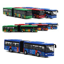 Simulation Alloy Double Section Bus Model Pull Back Vehicles Toys Funny Car Kids Children Gifts