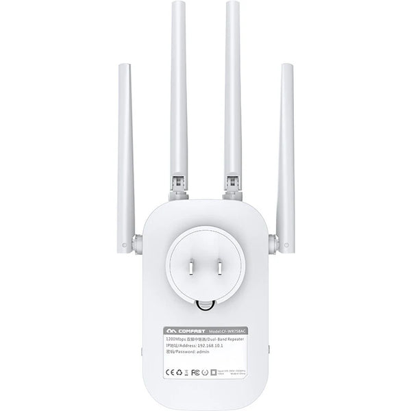 COMFAST CF-WR758AC 2.4G/5G Wireless WiFi Range Extender 1200Mbps Dual Band Repeater WiFi Booster with 4 Ethernet Antennas