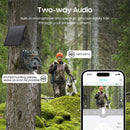 3MP 4G Solar Powered Cameras WIFI Wireless Outdoors 360 View Animal Monitoring Camouflage PTZ Security Camera