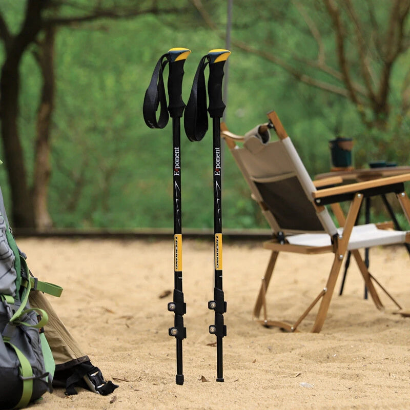 IPRee Adjustable Length Alloy Trekking Pole, High-Strength Hiking Accessory for Women and Men, Camping, Walking Sticks