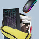 RGB bluetooth Keyboard and Mouse Kit for Phone Tablet Laptop Portable Rechargeable Keyboard Mouse Combo with Silent Click