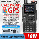 Baofeng UV-K5 Pro 10W GPS Walkie Talkie Wireless Copy Frequency Type-C DTMF Long Range Air Band Ham Two Way Radio for Camping