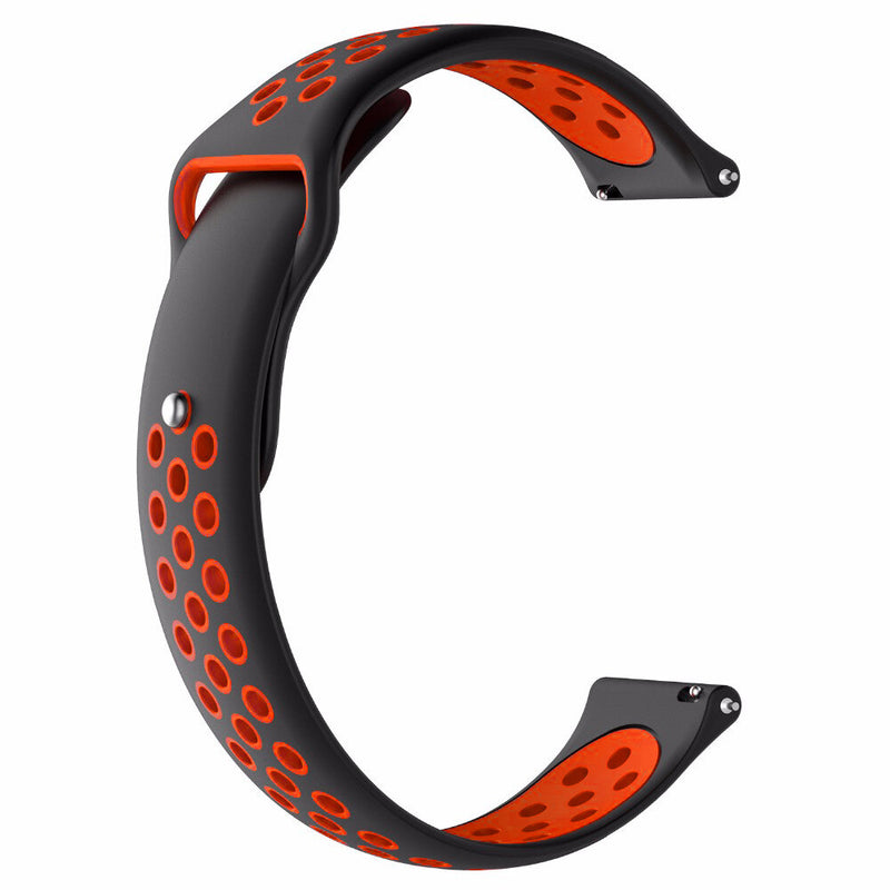 Dual Color Hole Reverse Buckle Silicone Watch Band Watch Strap for Haylou LS02 BW-HL1 BW-HL2 BW-HL1T BW-HL1Pro
