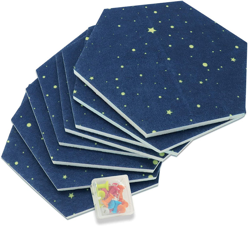 8pcs 3D Hexagon Felt Board Self Adhesive Wall Bulletin Boards Message Photo Wall Background Creative Ornament Accessories