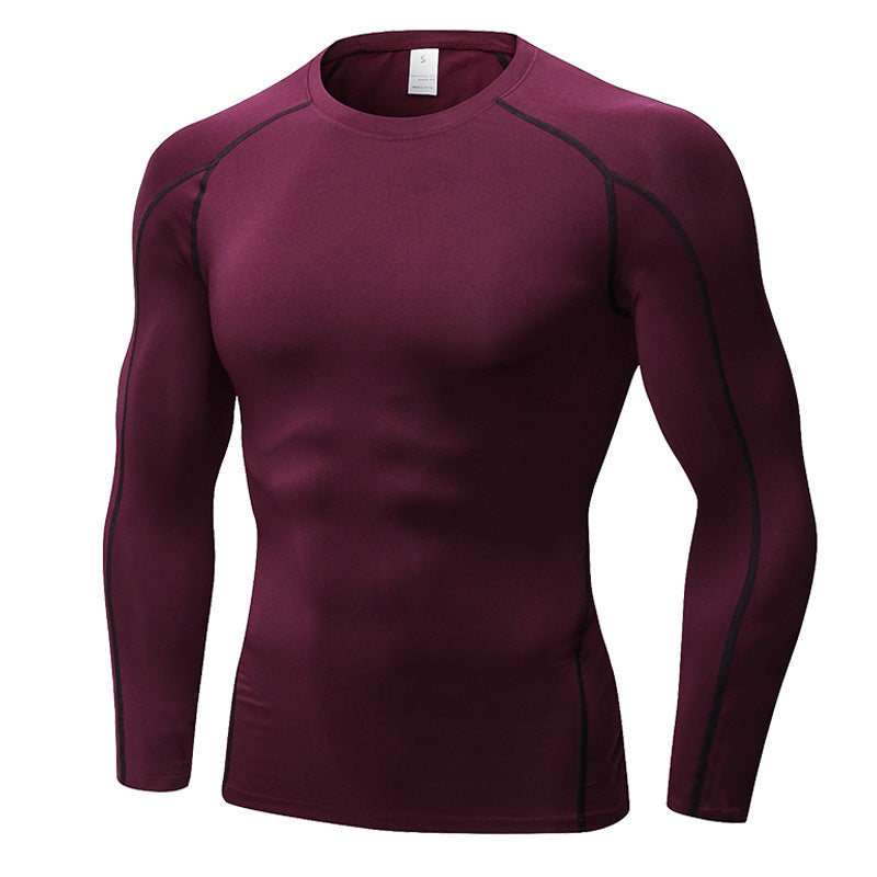 Pro Mens Compression Tight Long Sleeve Shirts Fitness Training Tops Activewear