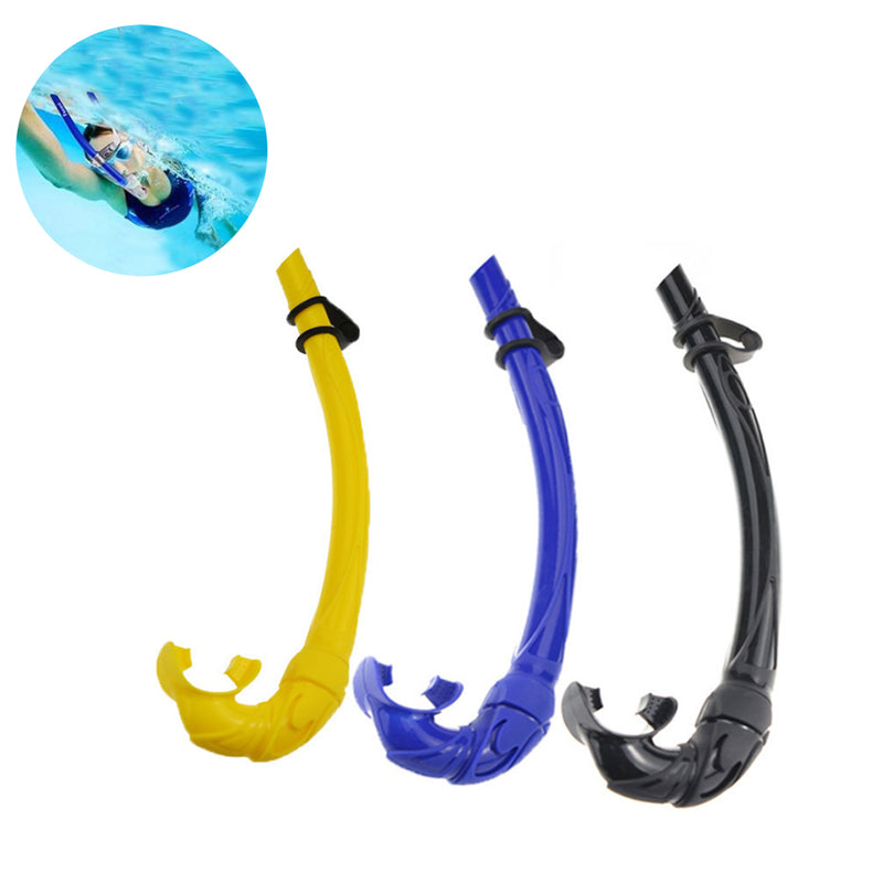 Hhaosport SN619 Silicone Diving Tube 18.5inch Folding Snorkel Anti Leak Freediving Breathing Tube Outdoor Swimming Diving