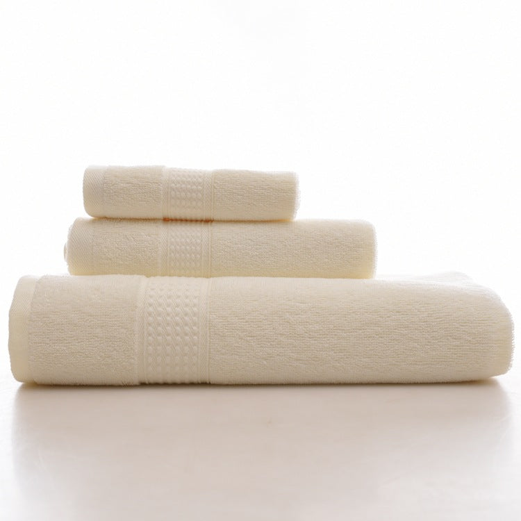 KC LN-01 Bath Pure Towels Long Stapled Cotton Beach Spa Thicken Super Absorbent Towel Sets