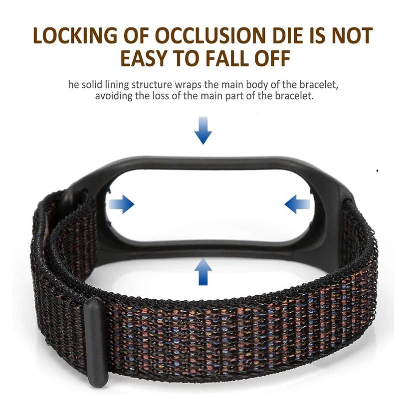 Holdmi 2-IN-1 Comfortable Nylon Watch Strap Band + TPU Watch Case Cover Replacement for Xiaomi Mi Band 5 / Xiaomi Mi Band 4 / 3 Non-original