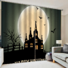 132*160cm Blackout Window Curtains Halloween Printed Curtains for Living Room Festival Decoration