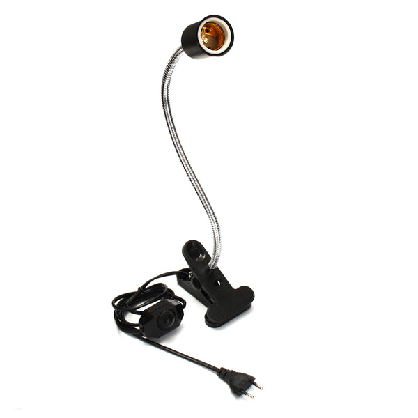 40CM E27 Flexible Pet Heat Light Bulb Adapter Lamp Holder Socket with Clip Dimming Switch EU US Plug